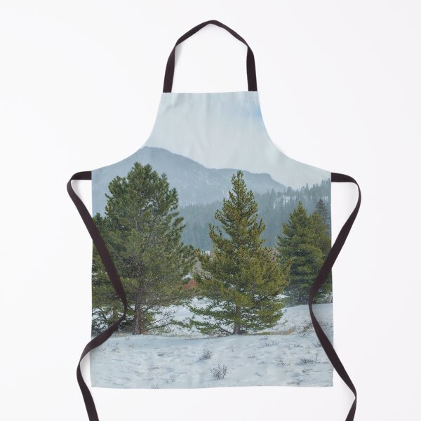 Item preview, Falling Snow with Mountains and Pine Trees designed and sold by SafariByMarisa.