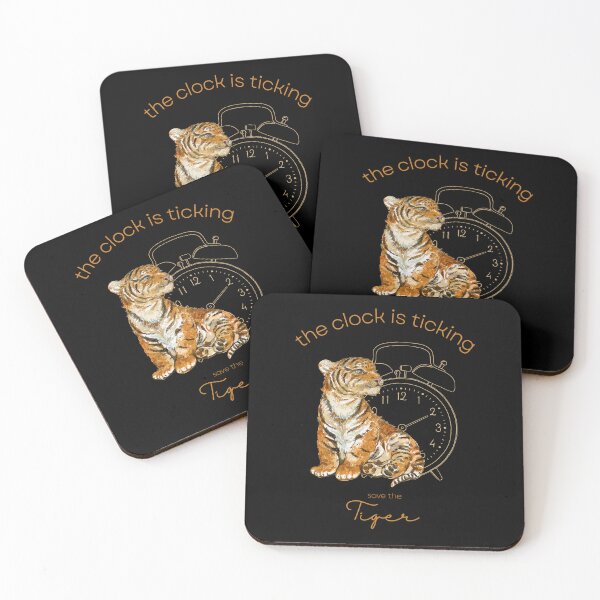 Item preview, Save The Tiger The Clock is Ticking Mouse Pad designed and sold by MagicWolfStar.