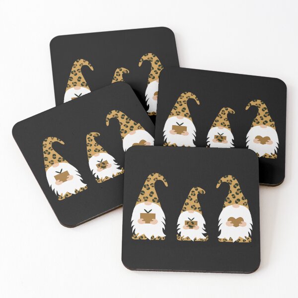 Item preview, Cute Gnomes Trio, Leopard gnomes with presents and heart designed and sold by Createya.