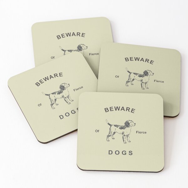 Item preview, Cute Illustrasi Biagle "Beware Of Fierce Dogs" designed and sold by Pasar Raya.