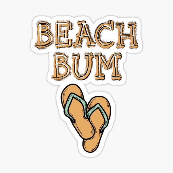 Beach Bum' Sticker