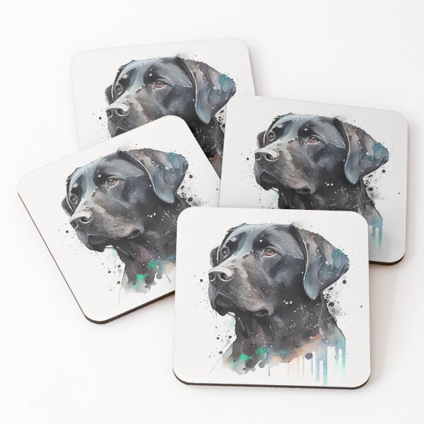 Item preview, Pintura al agua de un labrador negro designed and sold by EnjoyingLifeJoy.