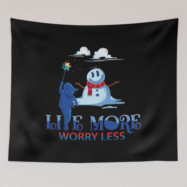 Item preview, Live More Worry Less designed and sold by Tara Light.