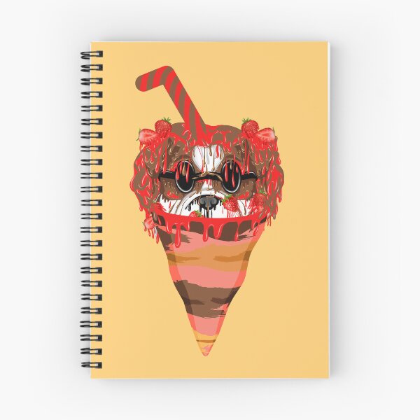 Item preview, grime art chocolate dog strawberry ice cream illustration designed and sold by AmsaOza.