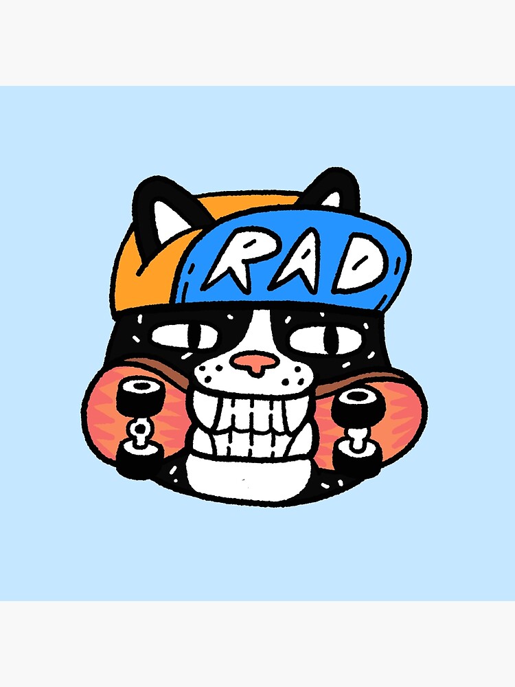 Rad Cat Skate or Die by mokokosaurus
