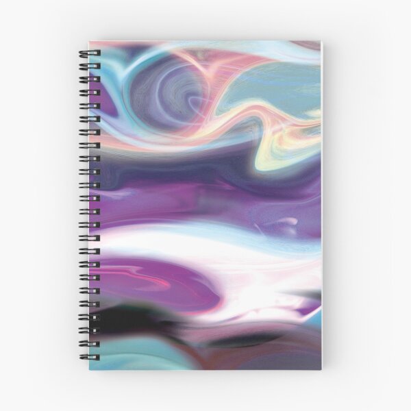 Item preview, Organic Ocean Waves Purple colourful ink paint swirls  designed and sold by MisprintArt.