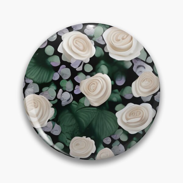 Item preview, White rose pattern designed and sold by Cheekygringo.