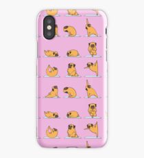 Pug Yoga // Pink iPhone Case