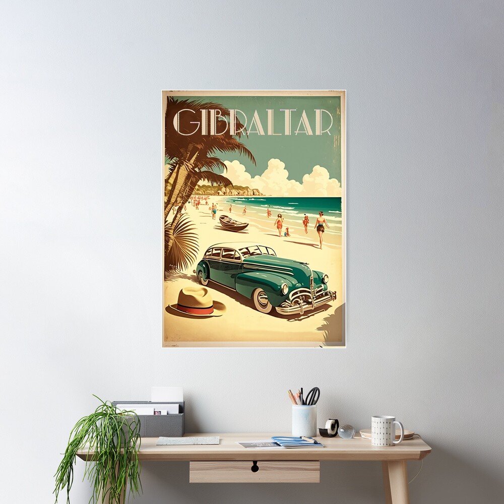 Vintage gibraltar poster hi-res stock photography and images - Alamy