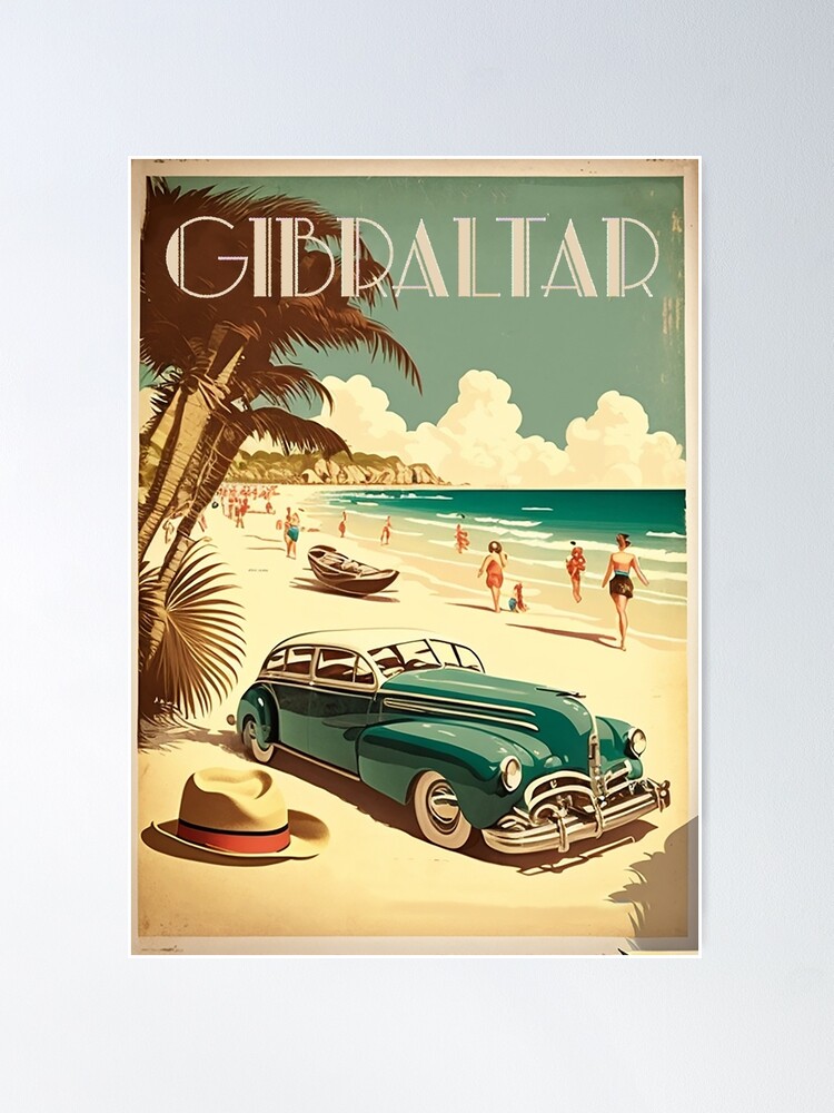 Vintage gibraltar poster hi-res stock photography and images - Alamy