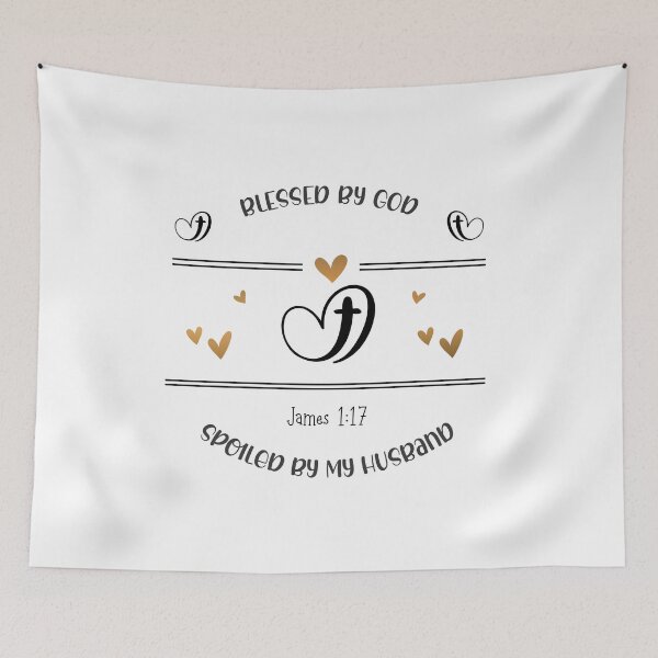 Item preview, Christian Design - Blessed by God spoiled by my husband designed and sold by simplydesignart.