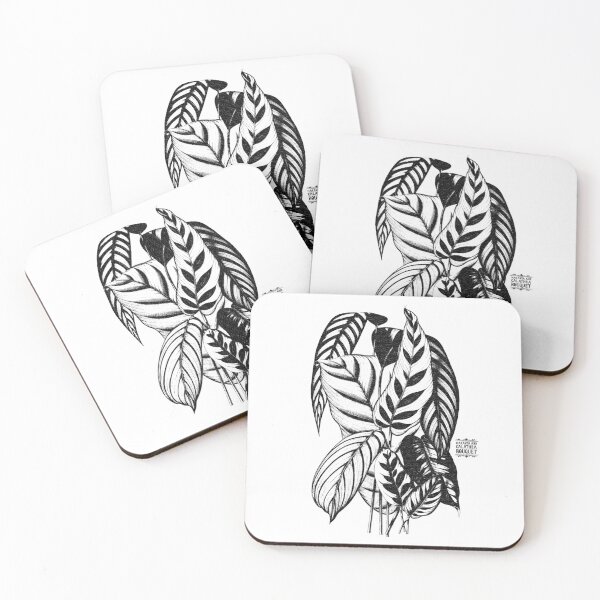 Item preview, Maranta and Calathea Plants | Black Artwork |  designed and sold by VintagePlantJoy.