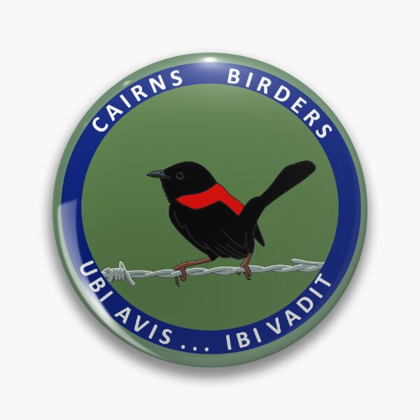 Item preview, Red-backed Fairywren on barbed wire with Cairns Birders Logo designed and sold by CairnsBirders.