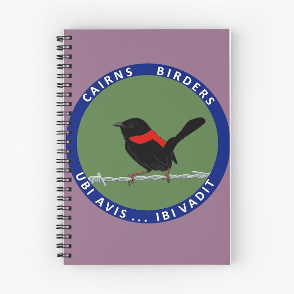 Item preview, Red-backed Fairywren on barbed wire with Cairns Birders Logo designed and sold by CairnsBirders.
