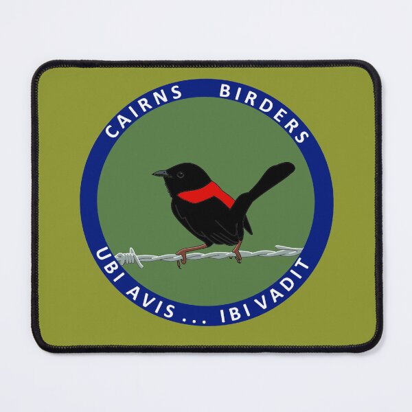 Item preview, Red-backed Fairywren on barbed wire with Cairns Birders Logo designed and sold by CairnsBirders.
