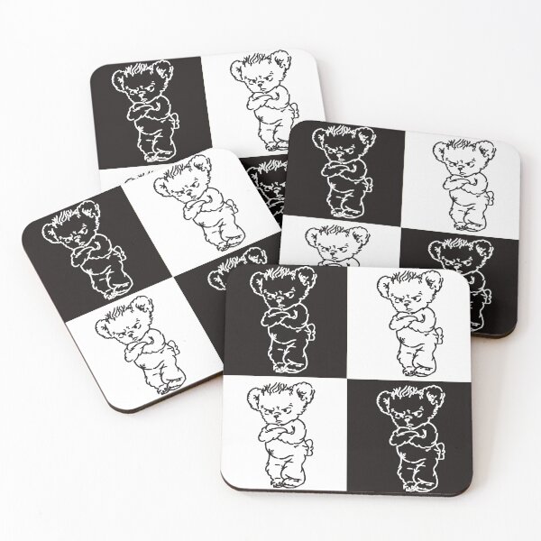 Item preview, Harry x HA HA HA collab bear 4 square black & white designed and sold by katiemariees.