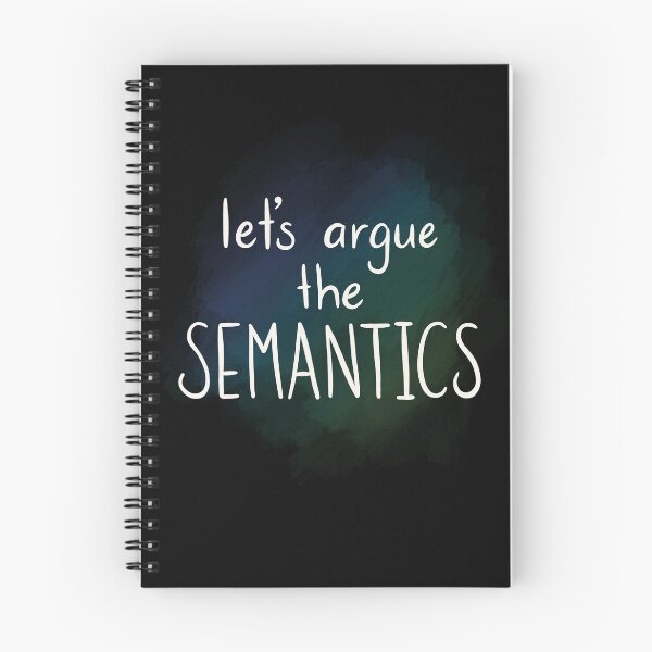 Item preview, Let's argue semantics! - white text on blue background designed and sold by Hibouenverre.