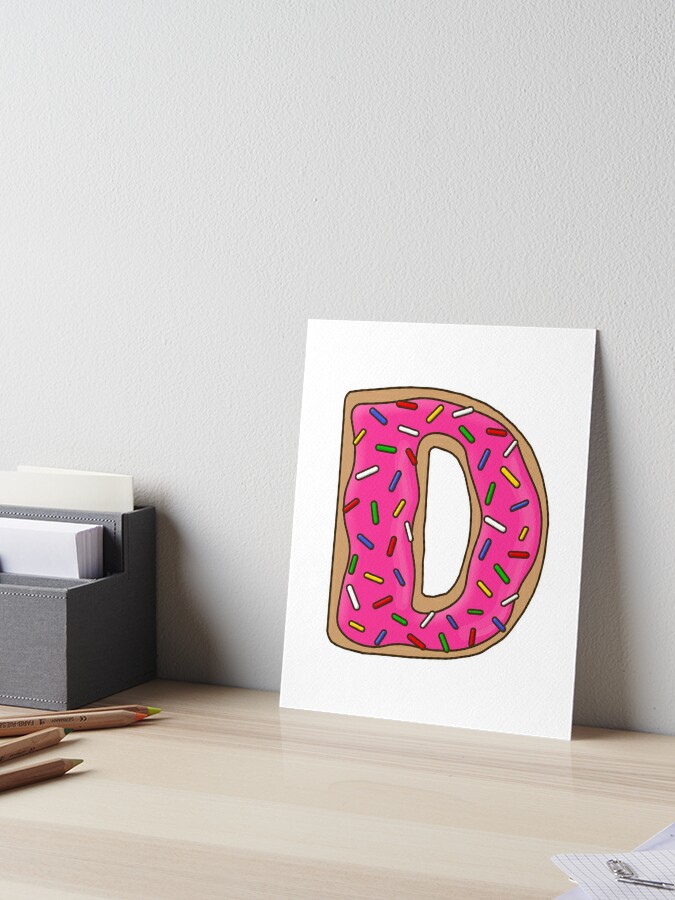 Donut Letter R Art Print for Sale by mynameisliana