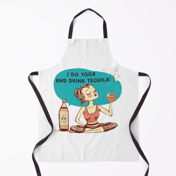 Item preview, I do yoga and drink tequila artsy white designed and sold by MeditationMind.