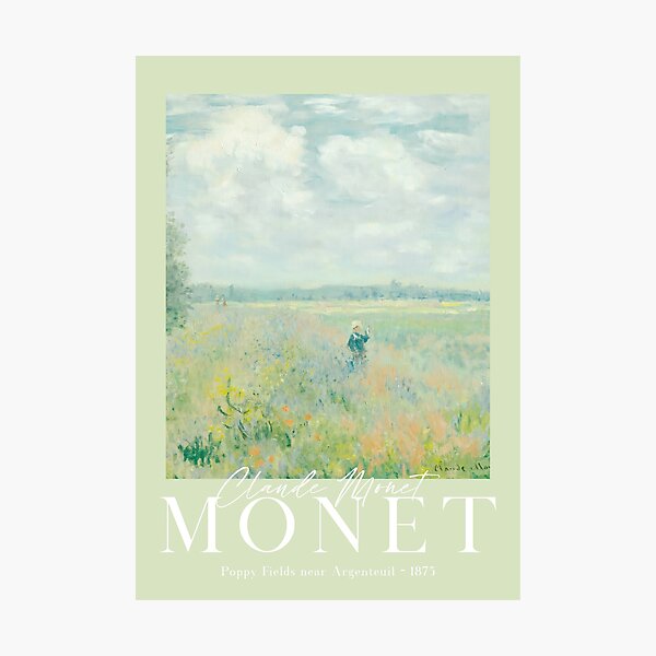 Aperçu de l'œuvre Champs de coquelicots près d'Argenteuil par Claude Monet, Vert créée et vendue par evermore-design.