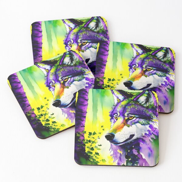 Item preview, Wolf in the Forest - watercolour designed and sold by Kestrelle.