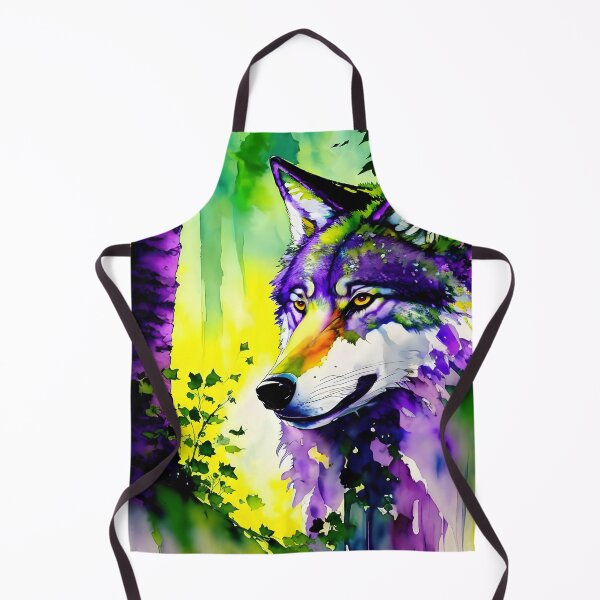 Item preview, Wolf in the Forest - watercolour designed and sold by Kestrelle.