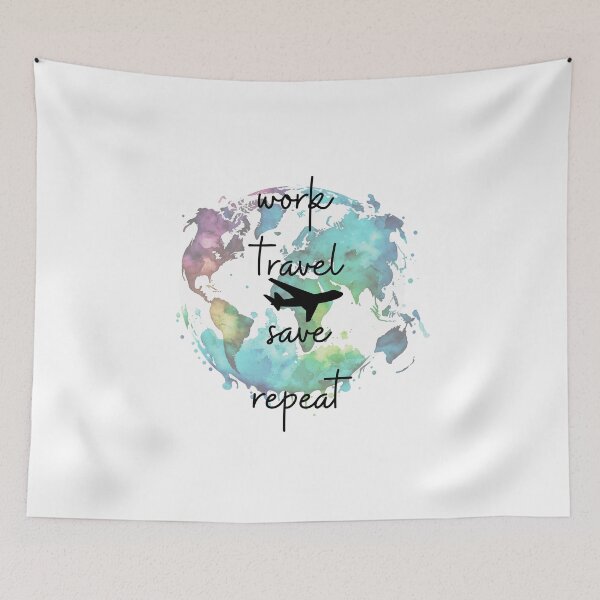 Item preview, Work Travel Save Repeat designed and sold by Starlett Designs.