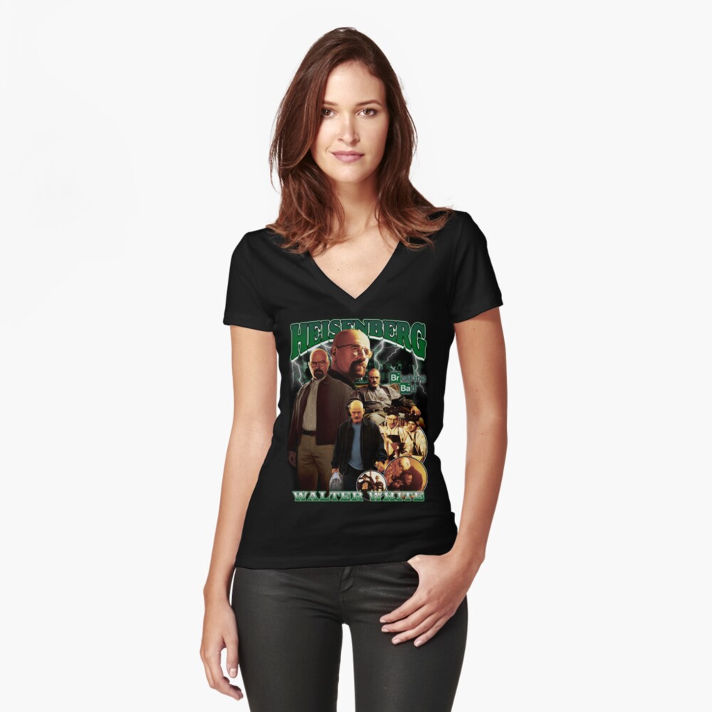 Item preview, Fitted V-Neck T-Shirt designed and sold by SamdayGraphic.