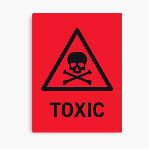 Aperçu de l'œuvre Toxic Safety Warning Sign Red créée et vendue par VoodooCircus.