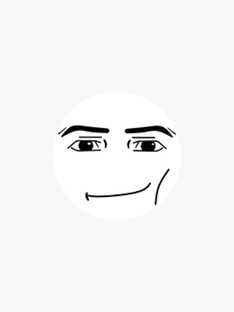 funny man face.roblox Sticker for Sale by ltiapro