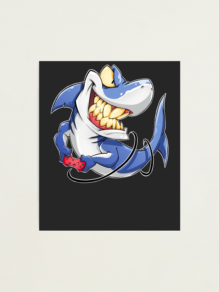 Funny Shark Playing Video Games Gamer Boys | Sticker