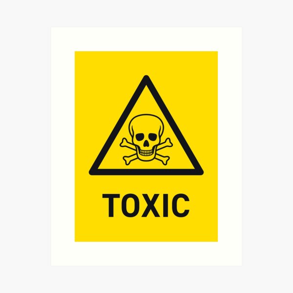 Aperçu de l'œuvre Toxic Safety Warning Sign Yellow créée et vendue par VoodooCircus.
