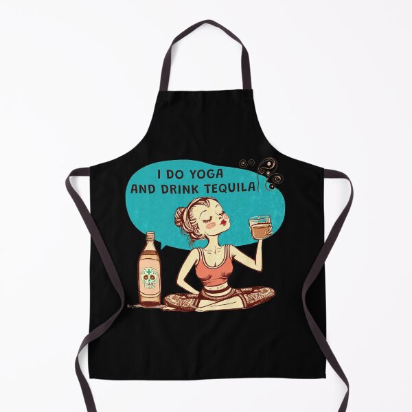 Item preview, I do yoga and drink tequila artsy black designed and sold by MeditationMind.