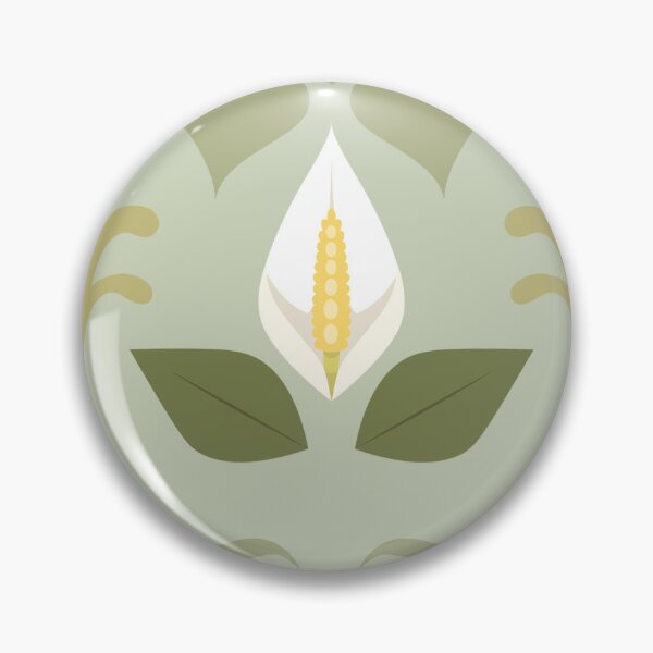 Item preview, Peace Lily Pattern Simple Graphic Design on Pale Green designed and sold by PaperRain.