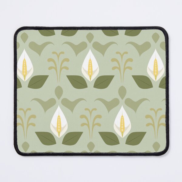 Item preview, Peace Lily Pattern Simple Graphic Design on Pale Green designed and sold by PaperRain.