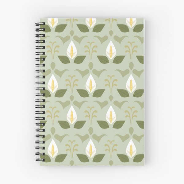 Item preview, Peace Lily Pattern Simple Graphic Design on Pale Green designed and sold by PaperRain.