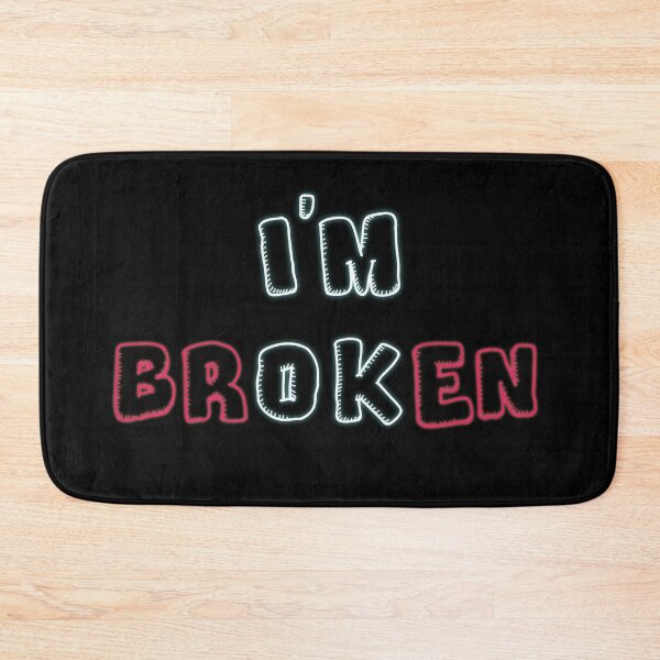 Item preview, Im Broken OK Minimalistic Neon Text designed and sold by Design-Maniya.