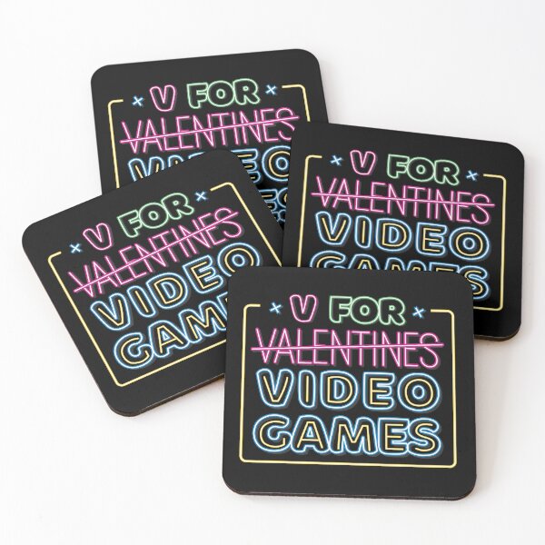 Item preview, V Is For Video Games Neon Sign Funny Valentines Day Gamer designed and sold by BunnyPrinceDegn.
