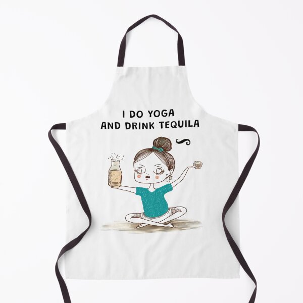 Item preview, I do yoga and drink tequila goofy girl white designed and sold by MeditationMind.