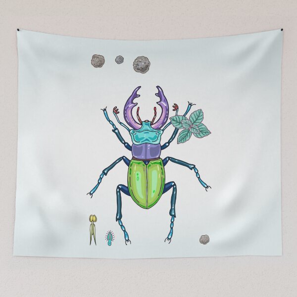 Item preview, happy stag-beetle designed and sold by smalldrawing.