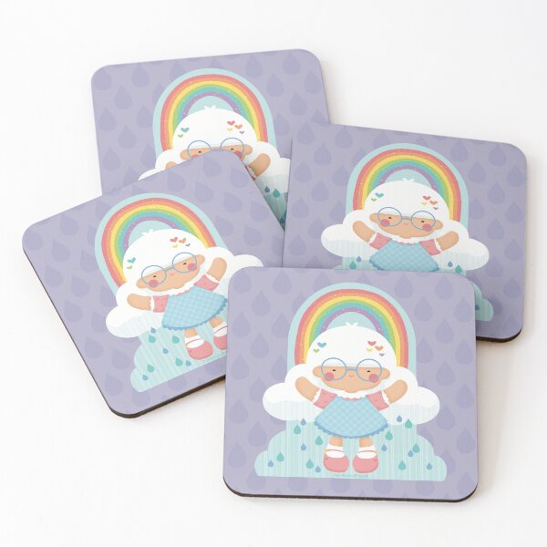 Item preview, Raincloud Hair Rainbow Raindrop Pastel Girl designed and sold by TheBunnoBandit.