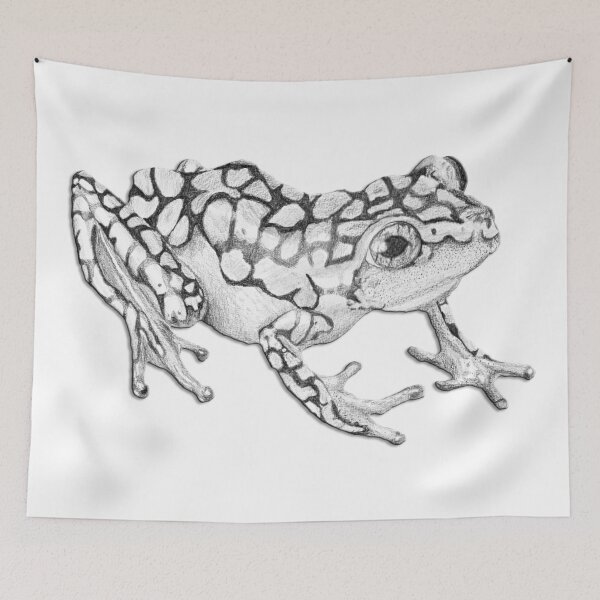 Item preview, Poison Dart Frog B/W designed and sold by hamdrawings.
