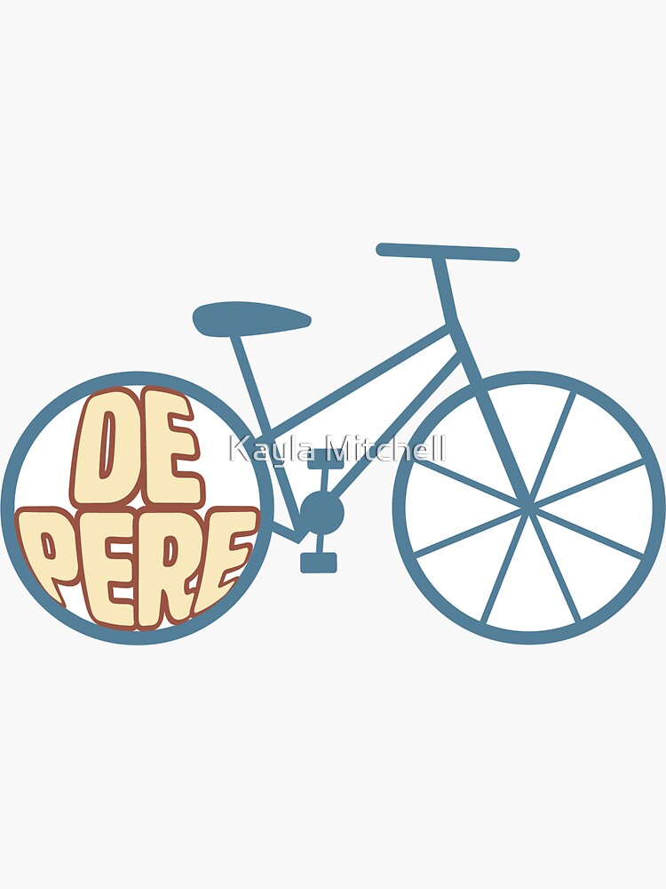 "De Pere Wisconsin Bike" Sticker for Sale by Kmitch26 Redbubble
