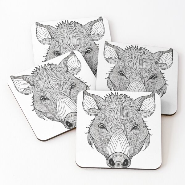 Item preview, ZenWild Black and White Animal Zentangles designed and sold by printiesart.