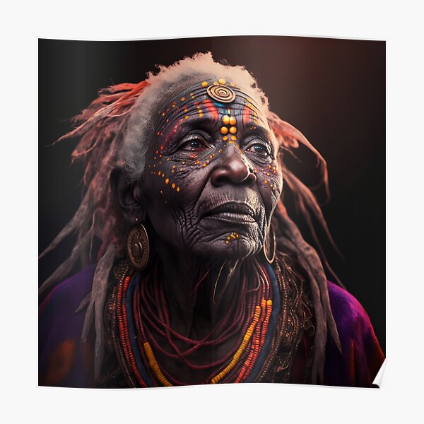 Tribal Elders 003 - Wise soul Poster