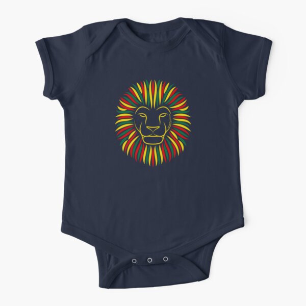 Reggae Rasta Lion | Twenty Four Wild Short Sleeve Baby One-Piece