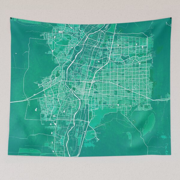 Item preview, Albuquerque City Map of New Mexico, USA - Watercolor designed and sold by deMAP.
