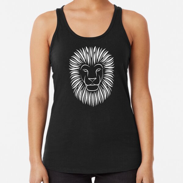 White Ghost Spirit Lion | Twenty Four Wild Racerback Tank Top