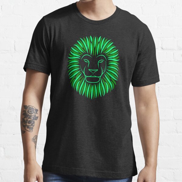 Wild Green Forest Lion | Twenty Four Wild Essential T-Shirt