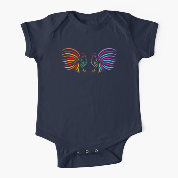 Los Gallos The Roosters | Twenty Four Wild Short Sleeve Baby One-Piece